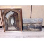 James Lees Bilbie (1860-1946), Two oil on canvas', 'Ponte Vecchio- Firenze', & 'The Chapel -