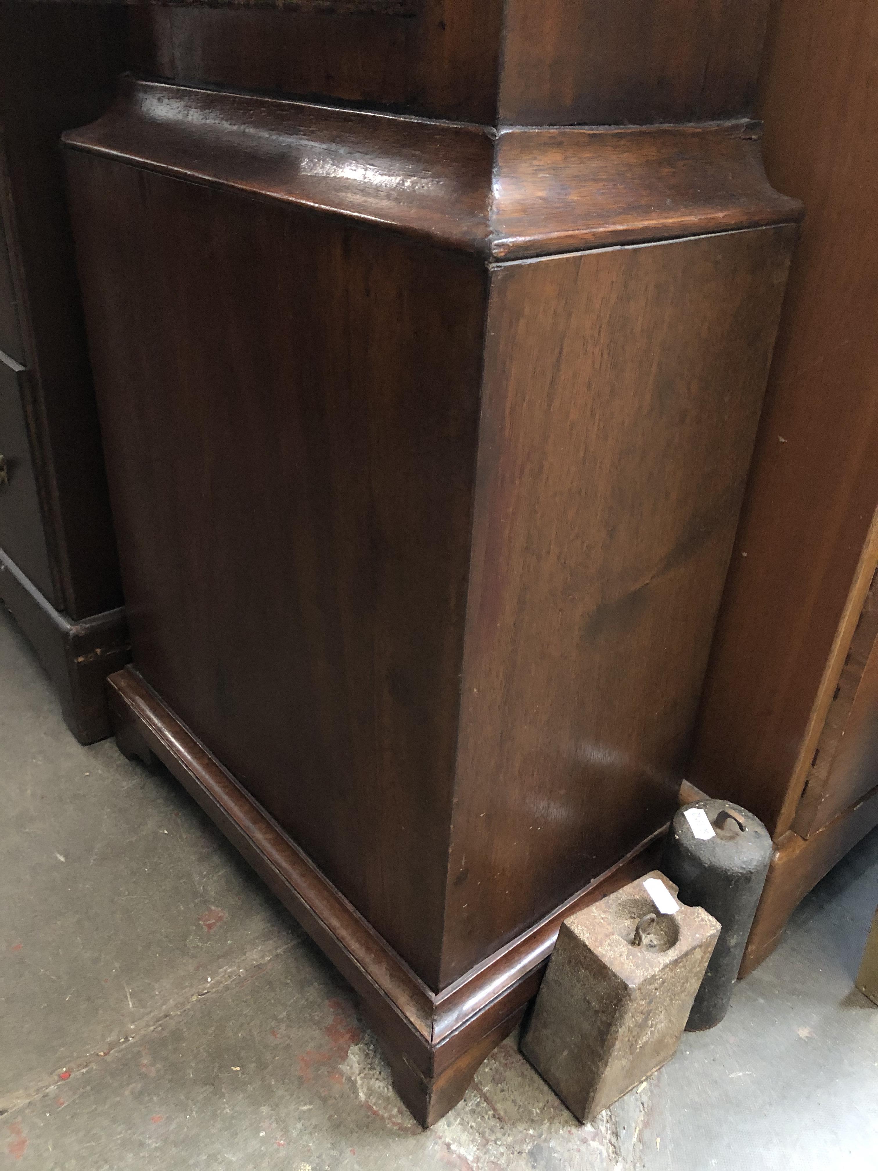 A Sam Harley - Salop, mahogany long case clock with brass dial - with weights, chains, pendulum - Bild 3 aus 13