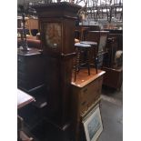 A Sam Harley - Salop, mahogany long case clock with brass dial - with weights, chains, pendulum