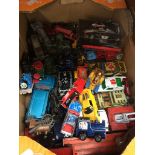 A box of vintage die cast model vehicles Catalogue only, live bidding available via our webiste.