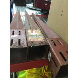 Three metal fence post bases - Metpost Catalogue only, live bidding available via our webiste. If