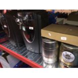 Two beer pumps and four kegs of beer Catalogue only, live bidding available via our webiste. If