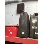 2 jerry cans and a petrol can / container. Catalogue only, live bidding available via our webiste.