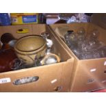 2 boxes of glassware and few pottery items. Catalogue only, live bidding available via our