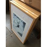 4 modern framed prints Catalogue only, live bidding available via our webiste. If you require P&P
