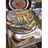 A box of plates and mixed pottery Catalogue only, live bidding available via our webiste. If you