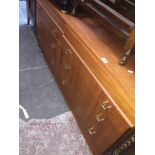 A Remploy retro teak dressing table chest with wide mirror Catalogue only, live bidding available