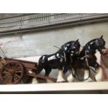 Twp pot horses and one cart Catalogue only, live bidding available via our webiste. If you require