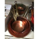 Copper pans Catalogue only, live bidding available via our webiste. If you require P&P please read