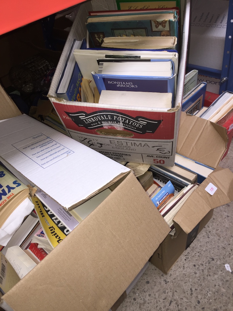 4 boxes of books. Catalogue only, live bidding available via our webiste. If you require P&P