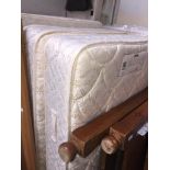 Two matching Myers single bed bases and mattresses Catalogue only, live bidding available via our
