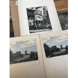 An original pencil signed woodcut print entitled "Galicia", pencil signed by the artist K.