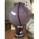 Signe purple glass vase Catalogue only, live bidding available via our webiste. If you require P&P