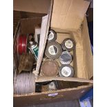 A box of misc cables, paints, etc. Catalogue only, live bidding available via our webiste. If you