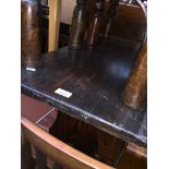 An oak refectory style low table Catalogue only, live bidding available via our webiste. If you