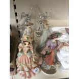 Four Regency Fine Arts and two glass figures Catalogue only, live bidding available via our webiste.