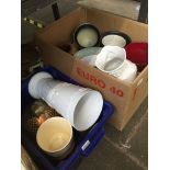 Two boxes of planters etc. Catalogue only, live bidding available via our webiste. If you require