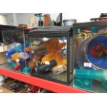 3 aquariums with large quantity of accessories. Catalogue only, live bidding available via our