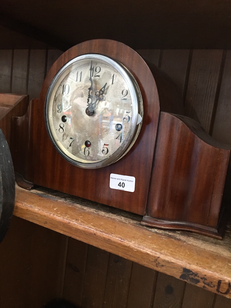 An Enfield chiming mantle clock, length 39cm. Catalogue only, live bidding available via our