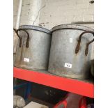 A pair of galvanised metal storage bins Catalogue only, live bidding available via our webiste. If