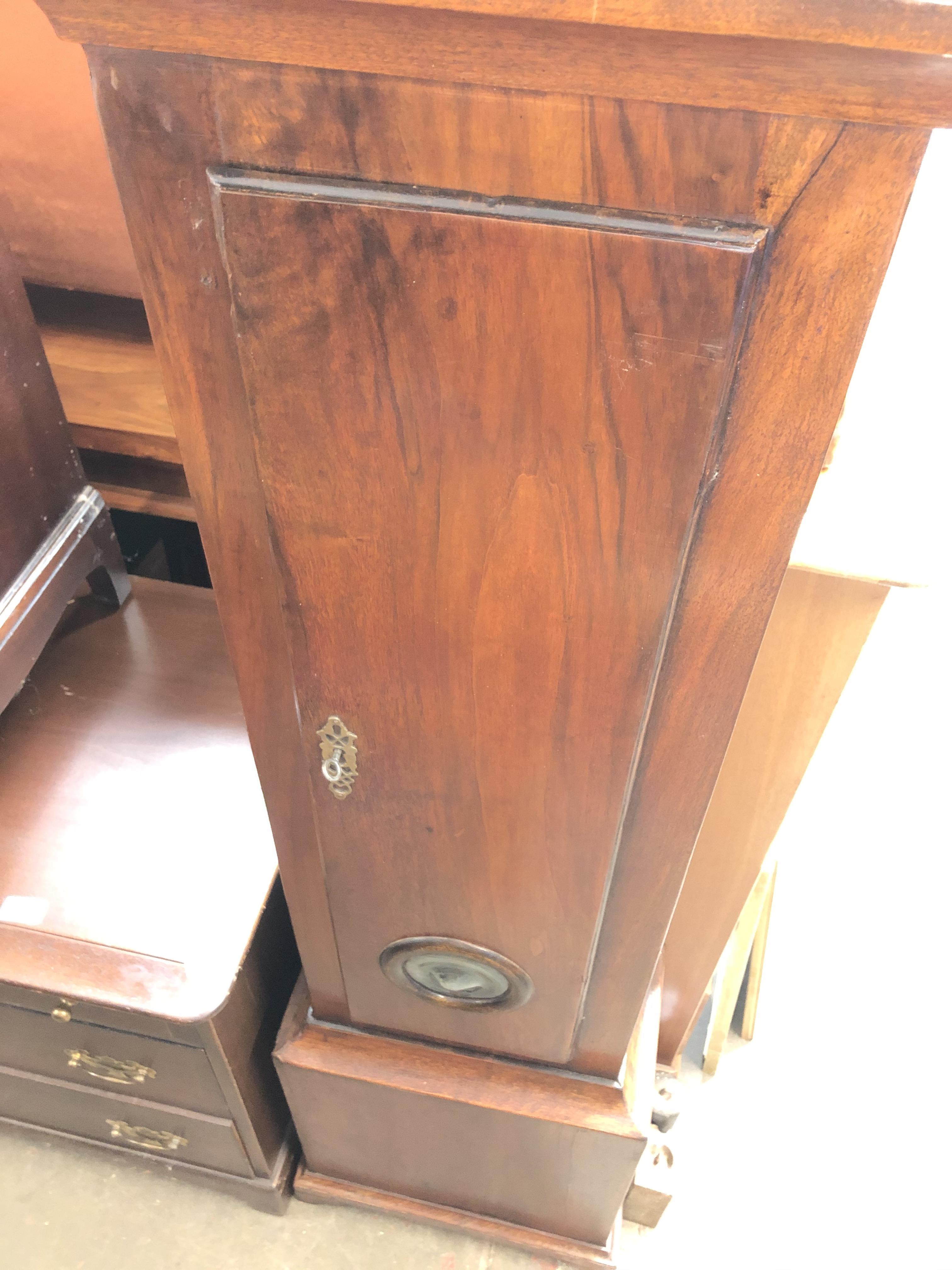 A Sam Harley - Salop, mahogany long case clock with brass dial - with weights, chains, pendulum - Bild 13 aus 13