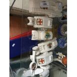 Four crested china tanks and other military vehicles Catalogue only, live bidding available via