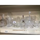 Assorted pieces of crystal including vintage Edinburgh & Leith jug Catalogue only, live bidding