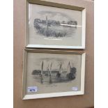 Pair of landscape pencil drawings Catalogue only, live bidding available via our webiste. If you