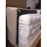 A beige double divan bed with Reylon 1400 pocket sprung mattress and matching headboard Catalogue