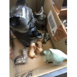 Box of pottery animals Catalogue only, live bidding available via our webiste. If you require P&P