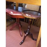 Two tripod tables Catalogue only, live bidding available via our webiste. If you require P&P