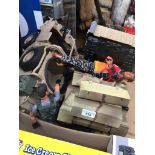 A box of Action Man, accessories - tanks, etc Catalogue only, live bidding available via our