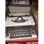 AEG Olympia Traveller De Lue S portable typewriter in case. Catalogue only, live bidding available