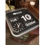 A Karlsson auto calendar quartz clock Catalogue only, live bidding available via our webiste. If you