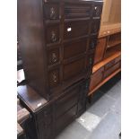 Two matching oak chest of drawers Catalogue only, live bidding available via our webiste. If you