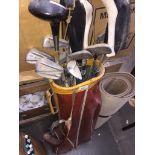 A bag of golf clubs Catalogue only, live bidding available via our webiste. If you require P&P