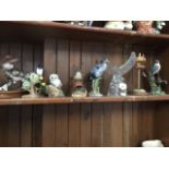 A collection of birds including Border Fine Arts and Aynsley Catalogue only, live bidding