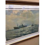 A marine print of River Mersey Liverpool Pilot, by Arthur Burgess Catalogue only, live bidding