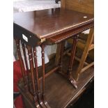 A nest of inlaid mahogany tables Catalogue only, live bidding available via our webiste. If you