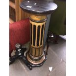 A Corinthian column plant stand and two tripod bases Catalogue only, live bidding available via