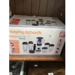 A boxed Morphy Richards blender Catalogue only, live bidding available via our webiste. If you