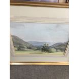 David Harrison, landscape watercolour, signed lower right, 24cm x 35cm, framed and glazed. Catalogue