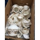 A box of china teaware Catalogue only, live bidding available via our webiste. If you require P&P