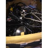 A box of cables, etc. Catalogue only, live bidding available via our webiste. If you require P&P