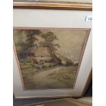 Early 20th century school, cottage watercolour, signed 'Edgar Rig', 44cm x 34cm, glazed and