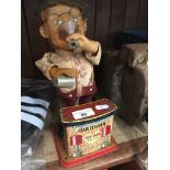 1960's vintage Charlie Weaver Bartender tin toy, battery operated. Catalogue only, live bidding