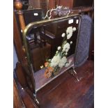 A brass framed picture/mirror fire screen Catalogue only, live bidding available via our webiste. If
