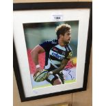A framed signed photo of Danny Cipriani Catalogue only, live bidding available via our webiste. If