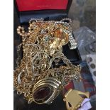 Small box of costume jewellery The-saleroom.com showing catalogue only, live bidding available via