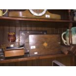 Wooden boxes etc. The-saleroom.com showing catalogue only, live bidding available via our website.